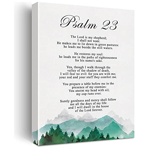 Arte De Pared De Lona Cristiana Salmo 23 Señor Es Mi P...