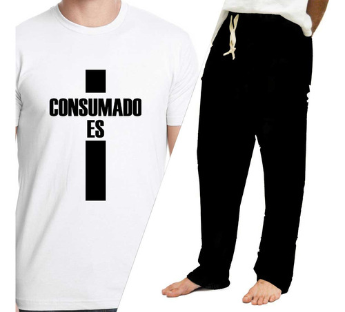 Conjunto Pijama Cristiano Religioso Remera Pantalón Premium2