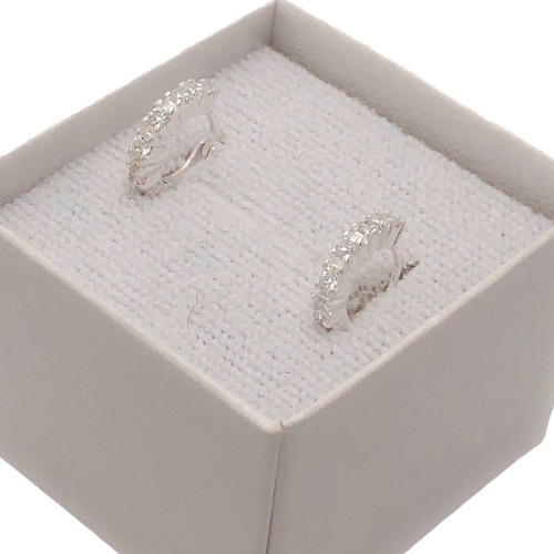 Aros Argollas Plata 925 Con Piedras Cubics (arg20036)