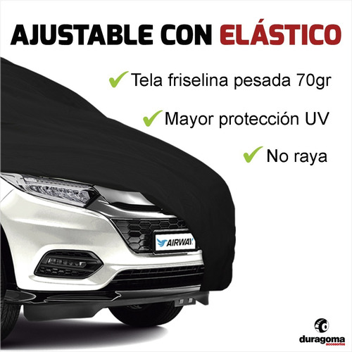 Imagen 3 de 8 de Funda Cubre Auto Impermeable Airway Edición Black S M L Xl
