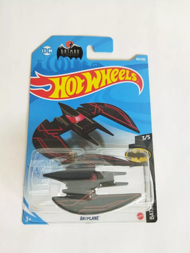 Hot Wheels Batman Batplane Avion Negro 104/250