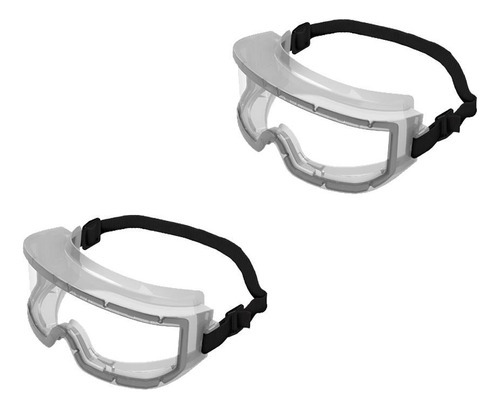Kit 2 Óculos De Proteção Epi Ampla Visão Incolor Euro
