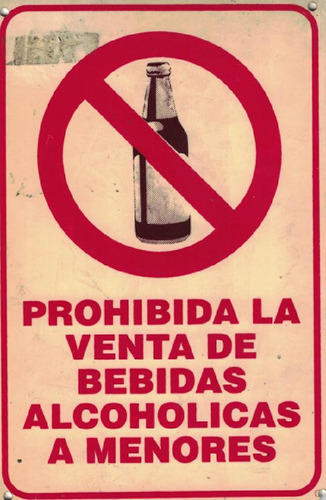 Libro - Cartel Señaletica Prohibido Venta De Bebidas Alcoho