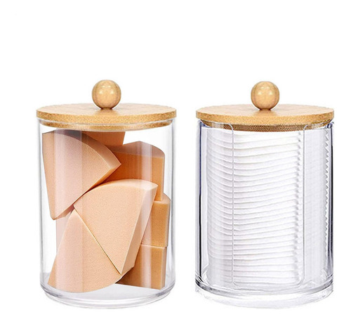 Soporte Para Bastoncillos De Algodón, Juego 2 Tarros De Baño
