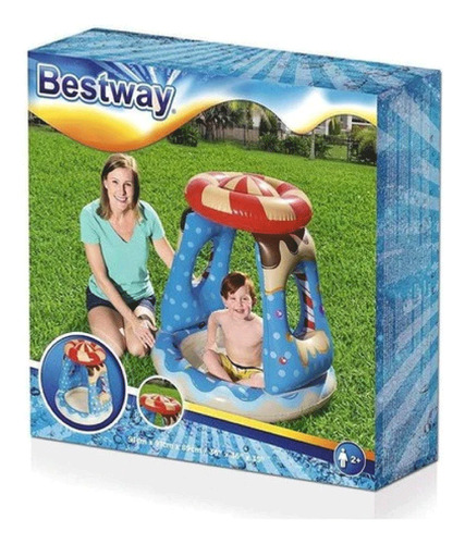 Pileta Inflable Candy Para Bebe Con Techo Bestway