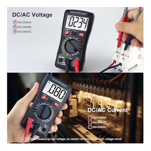 3999 Conteos Trms Ncv Ohm Meter Bench Digital Multímetro De