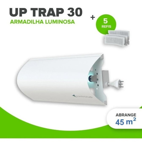 Armadilha Mata Mosquito Up Trap 30 Bivolt + 5 Refis Adesivos