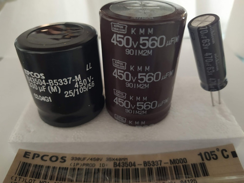 Capacitor Epcos 330uf 450v - B43504-b5337-m -kit C/ 3 Peças