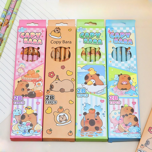 48 Lápices De Madera De Capibara, Lápices Para Niños