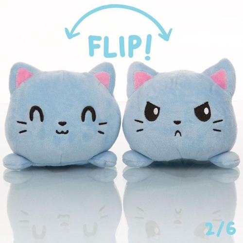 Peluche Gatito Reversible Varios Colores A Domicilio