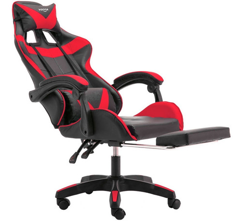 Imagen 2 de 8 de Silla Gamer Pc Sillon Gaming Apoya Pie Escritorio Reclinable