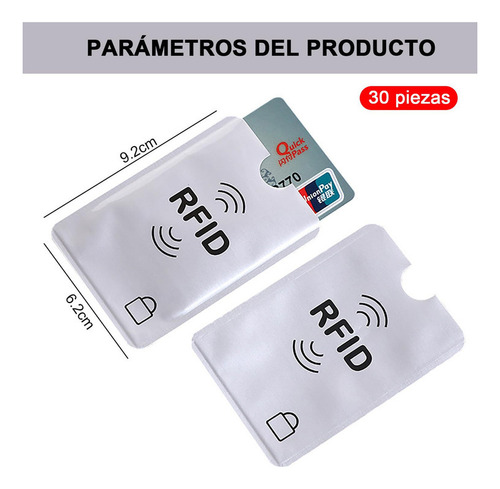 Protector De Tarjeta De Crédito, 30 Fundas De Bloqueo Rfid
