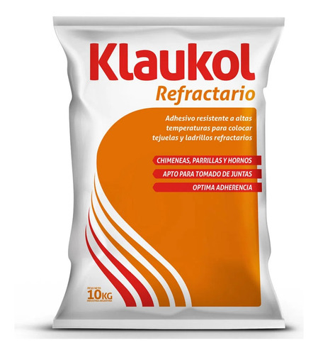 Klaukol Refractario Adhesivo Para Ladrilllos Parrillas 10kg