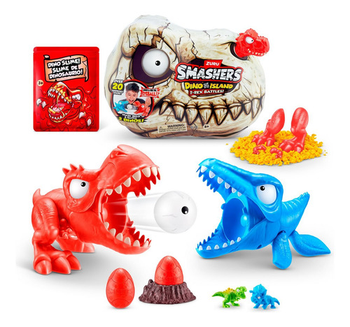 Set De Batalla T-rex Smashers Dino Island - Rojo
