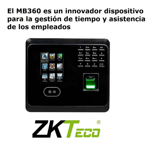 Imagen 3 de 8 de Control De Accesos Recon Facial Lec De Huella Tarjeta Zkteco