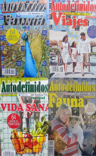 Autodefinidos  Pack 4 Revistas - 70 Paginas Para Resolver