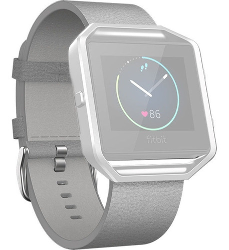 Correa De Piel Brazalete Pulsera Fitbit Blaze Gris T-chica