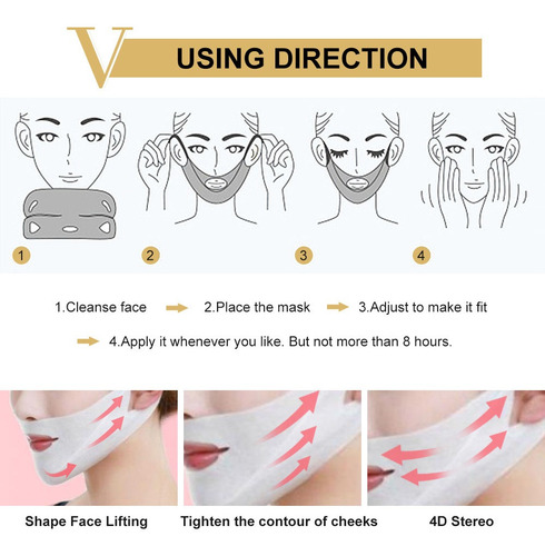 Mascarilla Tensora Reductora De Papada Y Contorno Facial