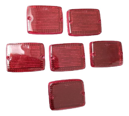 Mica Plafon Pambaso Rojo Kit 6 Pzas