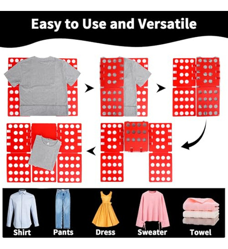Tablero Plegable Para Camisetas Rojas, Tabla Para Doblar Rop
