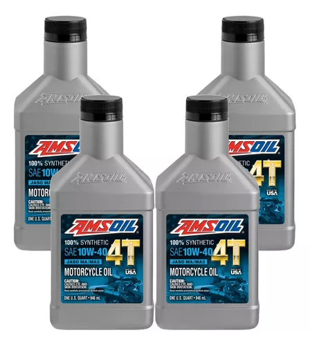 comprar Aceite Sintetico Motor Motos 4 Tiempos Kit 4 Pzs 20w50 10w40