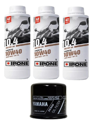 Kit Service Orig Yamaha R6 Filtro Aceite+ipone 10.4 Yh Top