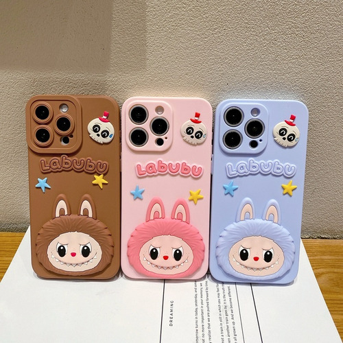 Li Labubu Litchi Monsters Siliconas Fundas For iPhone 16pro