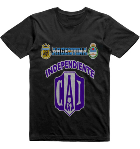 Remera Infantil Negra Independiente Bahia Blanca