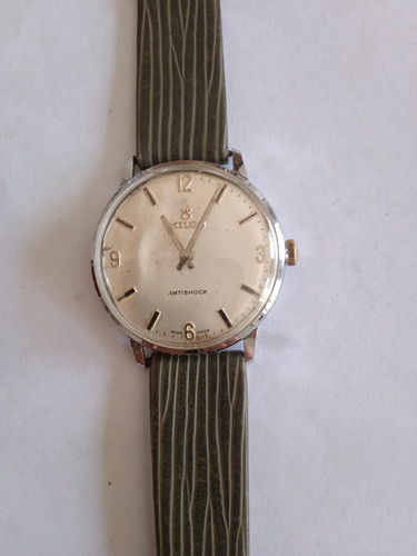 Antiguo Reloj Cuerda Manual Milus Funciona Impecable