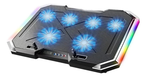 Cooler Para Laptop Nuoxi Q8 Rgb Gaming 6ven 8n Luz Led Azul