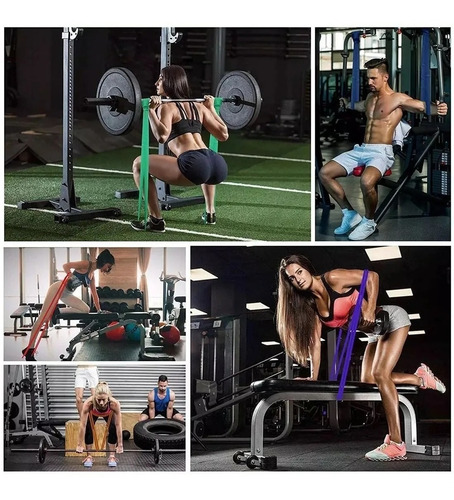 Imagen 2 de 5 de Bandas Elásticas Poder Gym Entrenamiento Fuerza Crossfit X 2