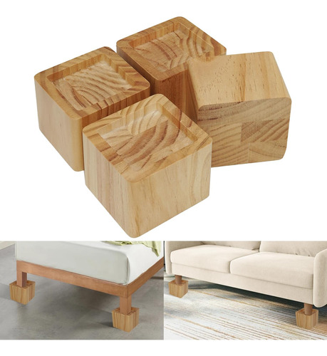 Elevadores De Madera De 3 Pulgadas Para Cama Y Muebles, Elev