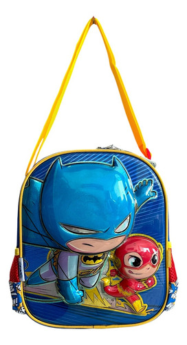 Lonchera Escolar Térmica Ajustable Reforzada Infantil 3d Rojo Batman 3d