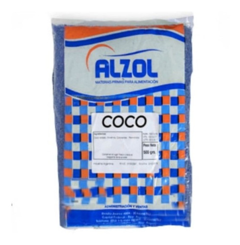 Coco Rallado Alzol Azul X1/2 Kg - Cotillón Waf