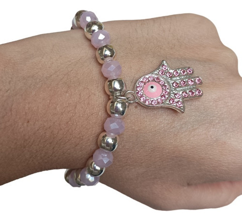 Pulsera Con Piedritas Y Dijes Fantasia 