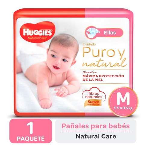 Pañales Huggies Natural Care Ellos Y Ellas Promopack M G Xg Xxg