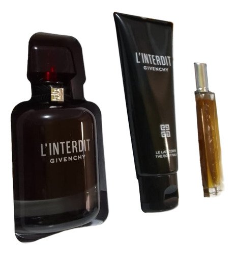 Kit Givenchy Perfume L'interdit Rouge 80ml + Caneta L'interdit Edp 12,5ml + Body Lotion L'interdi 75ml - Feminino
