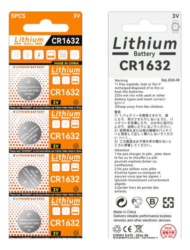 Pack 4 Pilas Cr1632 3v. Baterías Juguete Control Remoto Mas