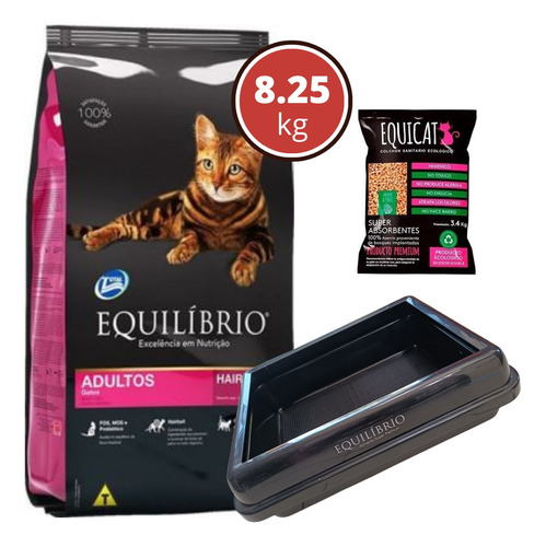 Alimento Equilibrio Gato Adulto Hairball 7.5kg + Regalos!!