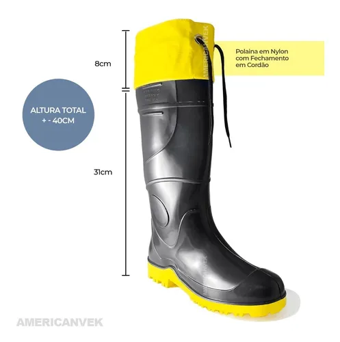 Bota de borracha cano longo mercado livre sales