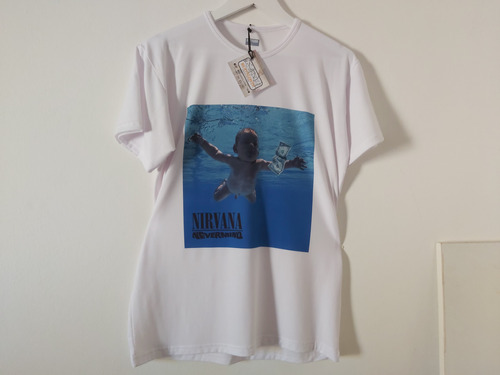 Remera Modal Unisex Kurt Cobain Nirvana Nevermind Álbum 