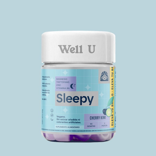 Pack X 2 Gomitas Magnesio Sleepy Veganas 60un Well U