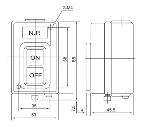 Imagen 4 de 4 de Cbsn-315 Cntd Interruptor De Metal 15amp-3polos