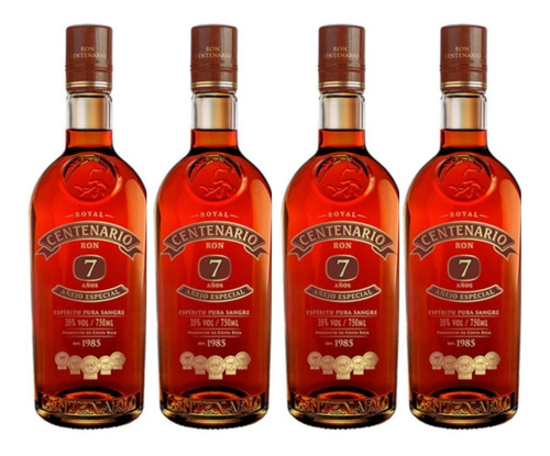 Pack De 4 Ron Royal Centenario 7 Años 750 Ml