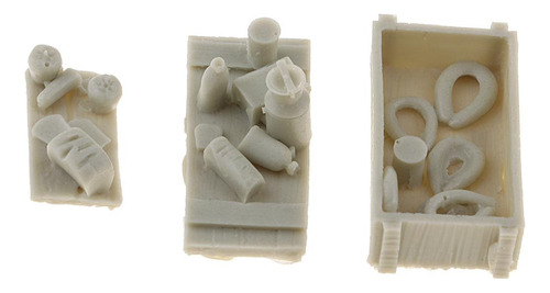 1:35 Escala Resina Comida Salchicha Pan Frutas Modelo Escena