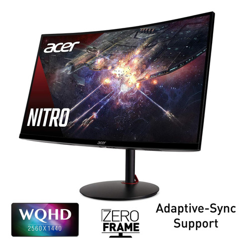 Acer Monitor Nitro Xz270u Pbmiiphx De 27 Pulgadas Resolución Wqhd De 2560 X 1440 Diseño Curvo 1500r Y Marcos Ultra Delgados Negro