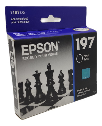 Cartucho Original Epson 197 Preto Xp-204 Xp-214 Xp-401