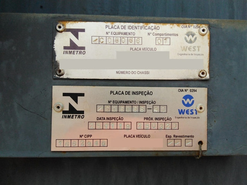 Sr Tanque Inox 304 19.500 L Vanderleia C/ Varão Randon 1995