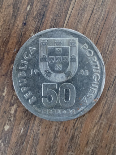 Moeda Portuguesa 50 Escudos 1988 (Usado)