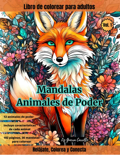 Libro De Colorear Para Adultos: Mandalas Animales De Pode...